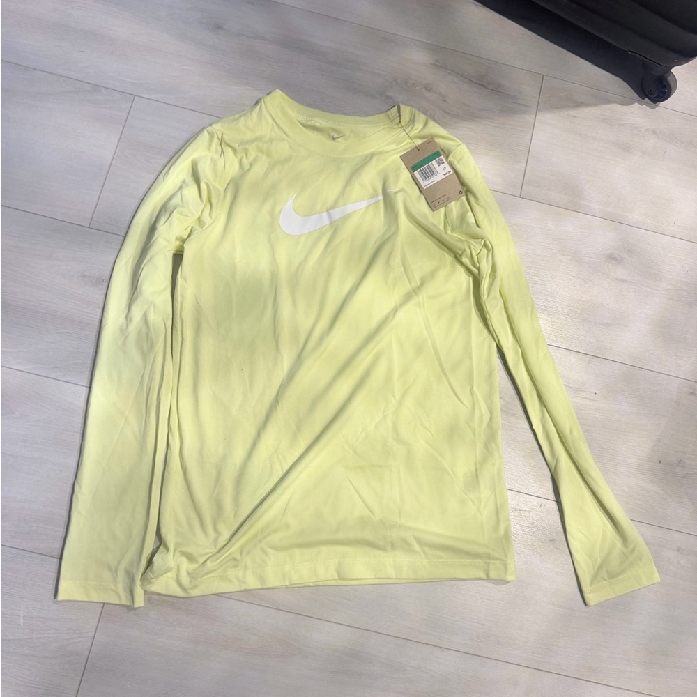 Nike Light Yellow Long Sleeve Top